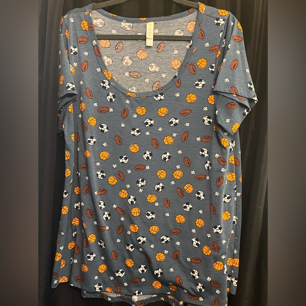 LuLaRoe Sports Themed Perfect Tee